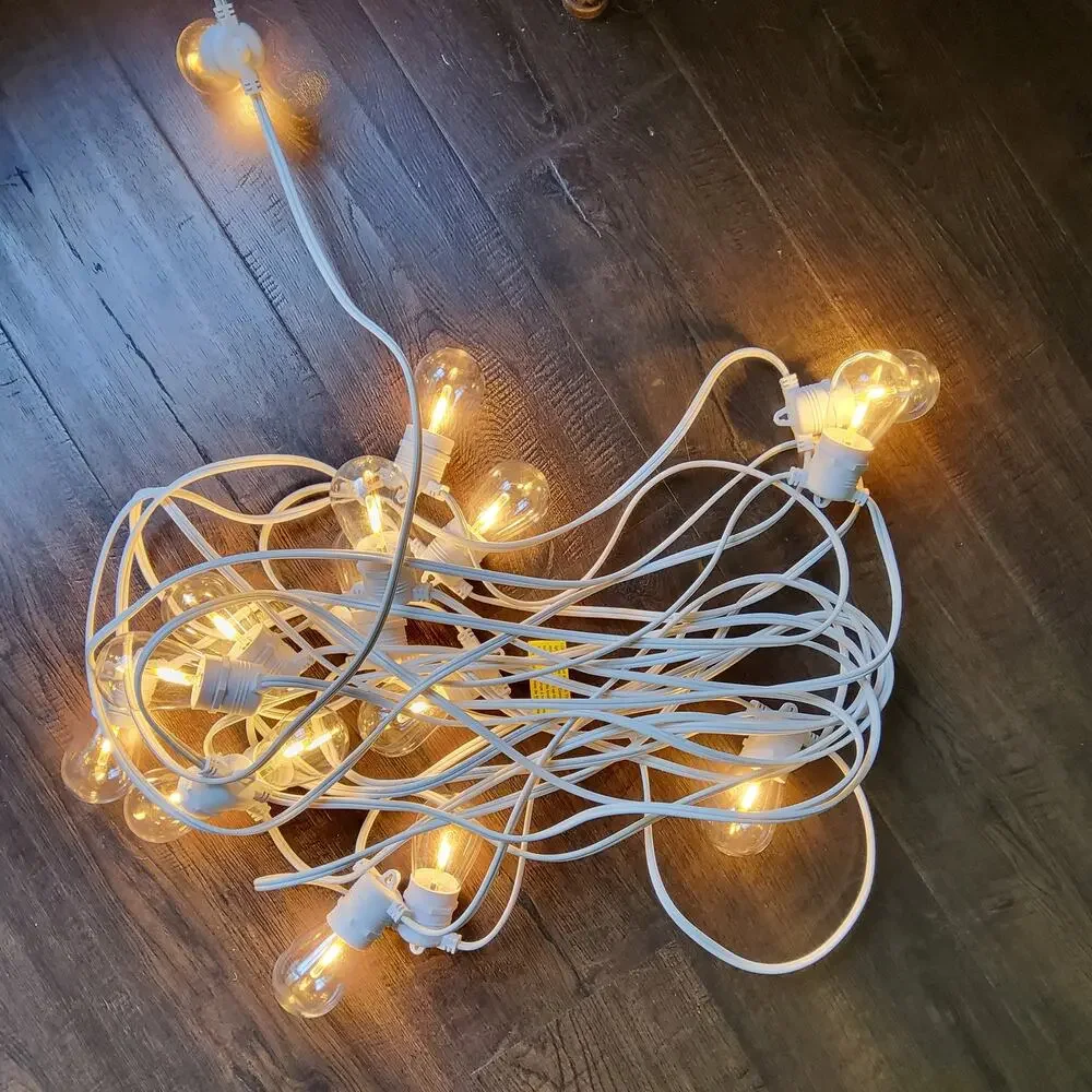 Sunthin Outdoor Patio Garden White String LED Shatterproof Lights